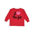 thumbnail image 1 of Inktastic I Love Disc Golf Boys or Girls Long Sleeve Toddler T-Shirt, 1 of 5