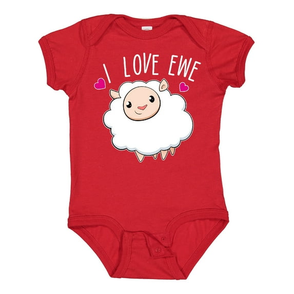 Inktastic I Love Ewe Cute Sheep Boys or Girls Baby Bodysuit