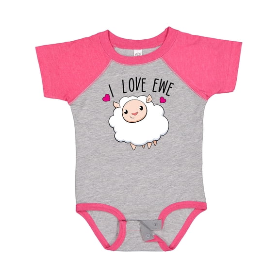 Inktastic I Love Ewe Cute Sheep Boys or Girls Baby Bodysuit
