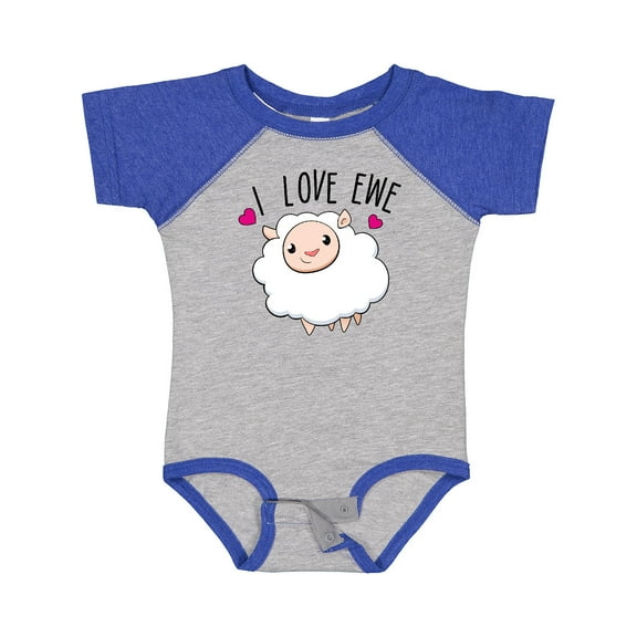 Inktastic I Love Ewe Cute Sheep Boys or Girls Baby Bodysuit