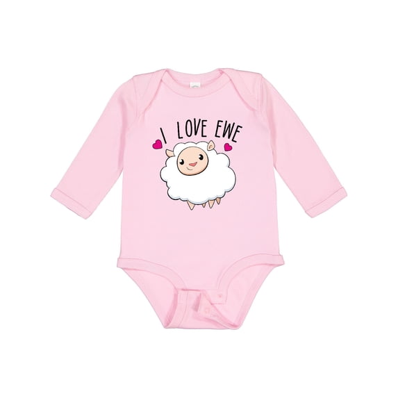 Inktastic I Love Ewe- Cute Sheep Boys or Girls Long Sleeve Baby Bodysuit
