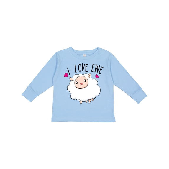 Inktastic I Love Ewe- cute sheep Boys or Girls Long Sleeve Toddler T-Shirt