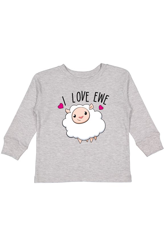 I Love Ewe- cute sheep Boys or Girls Long Sleeve Toddler T-Shirt