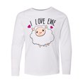 thumbnail image 1 of Inktastic I Love Ewe- cute sheep Long Sleeve Youth T-Shirt, 1 of 5
