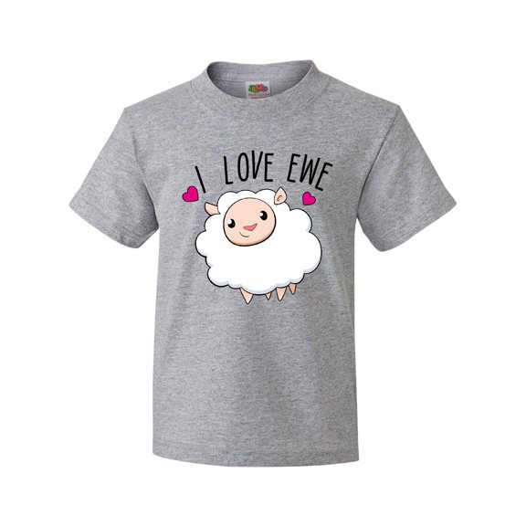 Inktastic I Love Ewe- cute sheep Youth T-Shirt