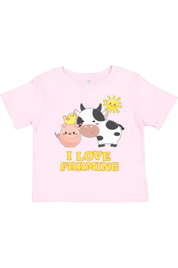 I Love Farming Farm Animals Boys or Girls Toddler T-Shirt