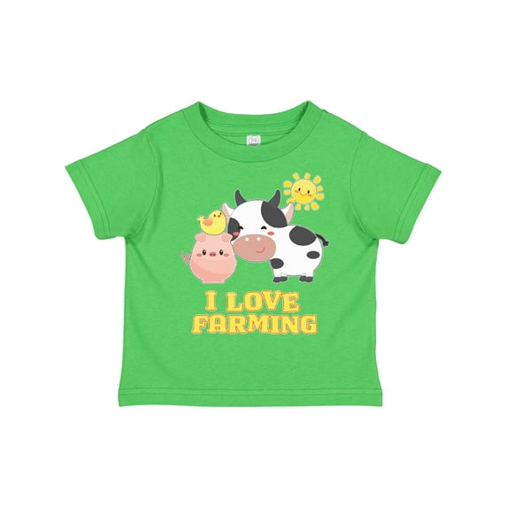 Inktastic I Love Farming Farm Animals Boys or Girls Toddler T-Shirt