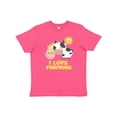 thumbnail image 1 of Inktastic I Love Farming- farm animals Youth T-Shirt, 1 of 5