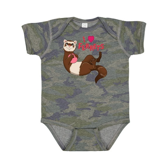 Inktastic I Love Ferrets Boys or Girls Baby Bodysuit