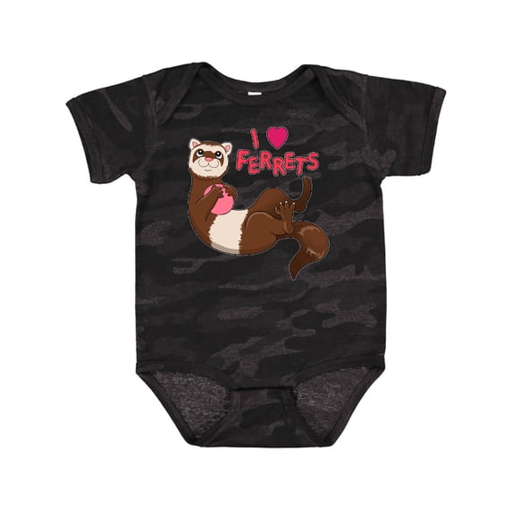 Inktastic I Love Ferrets Boys or Girls Baby Bodysuit