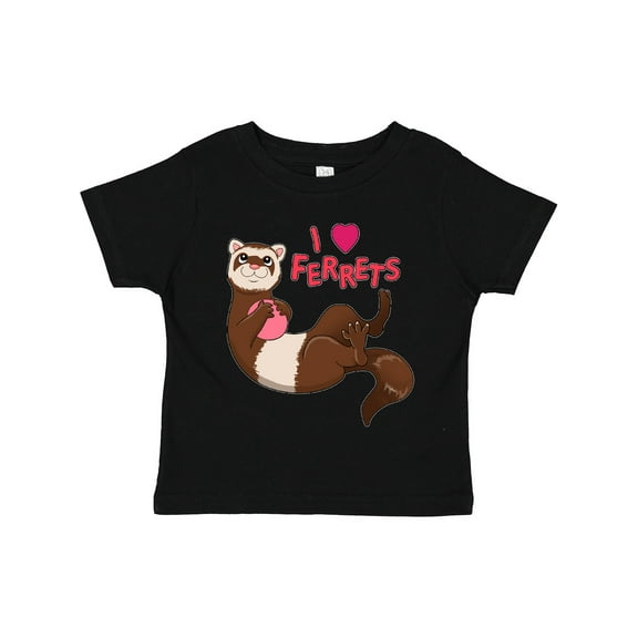 Inktastic I Love Ferrets Boys or Girls Toddler T-Shirt