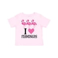 thumbnail image 1 of Inktastic I Love Flamingos Pink Bird Girls Toddler T-Shirt, 1 of 5