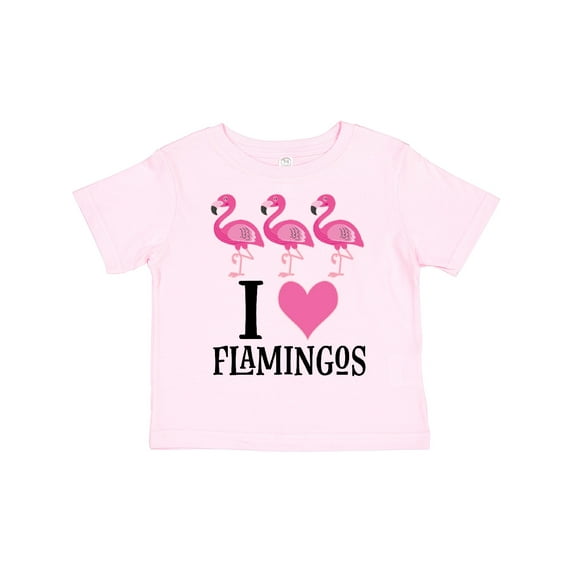 Inktastic I Love Flamingos Pink Bird Girls Toddler T-Shirt