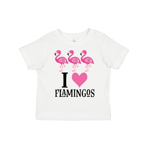 Inktastic I Love Flamingos Pink Bird Girls Toddler T-Shirt