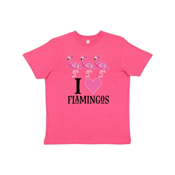 Inktastic I Love Flamingos Pink Bird Youth T-Shirt
