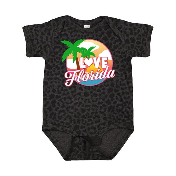 Inktastic I Love Florida with Ocean and Palm Trees Boys or Girls Baby Bodysuit