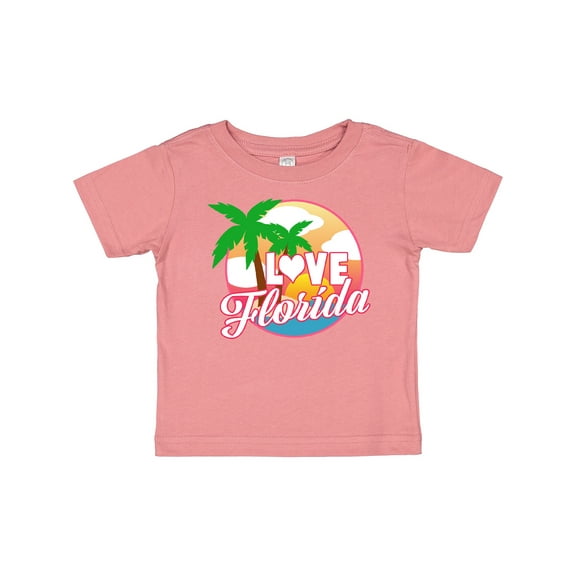 Inktastic I Love Florida with Ocean and Palm Trees Boys or Girls Baby T-Shirt