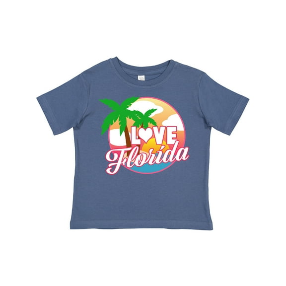 Inktastic I Love Florida with Ocean and Palm Trees Boys or Girls Toddler T-Shirt