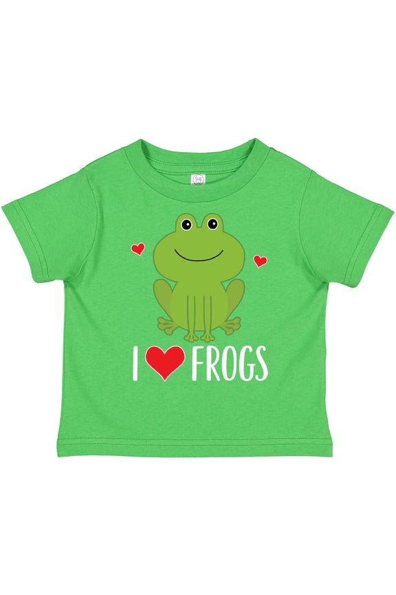 I Love Frogs Boys or Girls Toddler T-Shirt