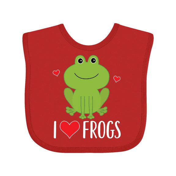 Inktastic I Love Frogs Gift Boys or Girls Baby Bib