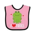 thumbnail image 1 of Inktastic I Love Frogs Gift Boys or Girls Baby Bib, 1 of 4