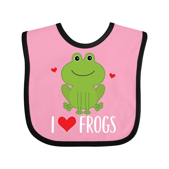 Inktastic I Love Frogs Gift Boys or Girls Baby Bib