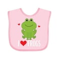 thumbnail image 1 of Inktastic I Love Frogs Gift Boys or Girls Baby Bib, 1 of 4