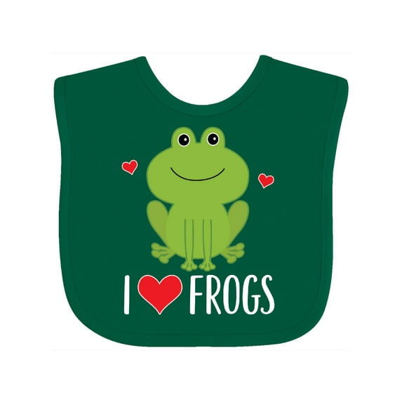 Inktastic I Love Frogs Gift Boys or Girls Baby Bib
