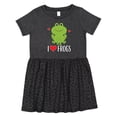 thumbnail image 1 of Inktastic I Love Frogs Girls Toddler Dress, 1 of 5