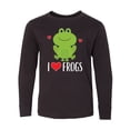 thumbnail image 1 of Inktastic I Love Frogs Long Sleeve Youth T-Shirt, 1 of 5