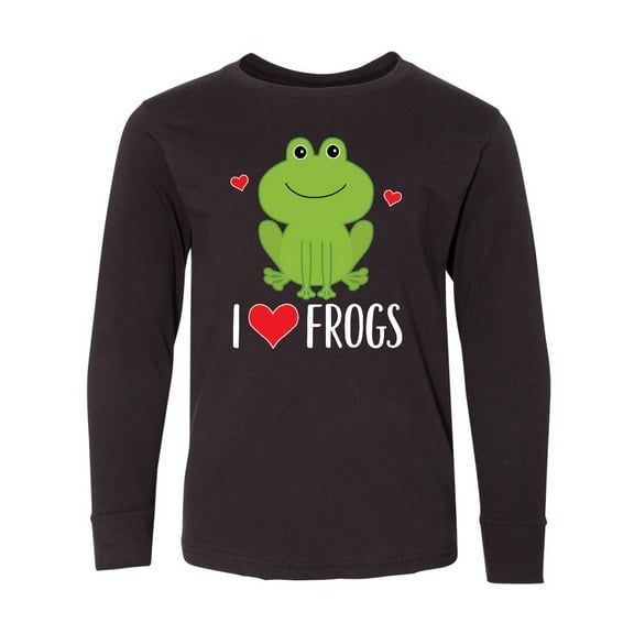 Inktastic I Love Frogs Long Sleeve Youth T-Shirt