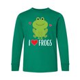 thumbnail image 1 of Inktastic I Love Frogs Long Sleeve Youth T-Shirt, 1 of 5