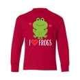 thumbnail image 1 of Inktastic I Love Frogs Long Sleeve Youth T-Shirt, 1 of 5