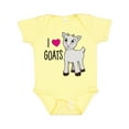 thumbnail image 1 of Inktastic I Love Goats Cute Goat Boys or Girls Baby Bodysuit, 1 of 5