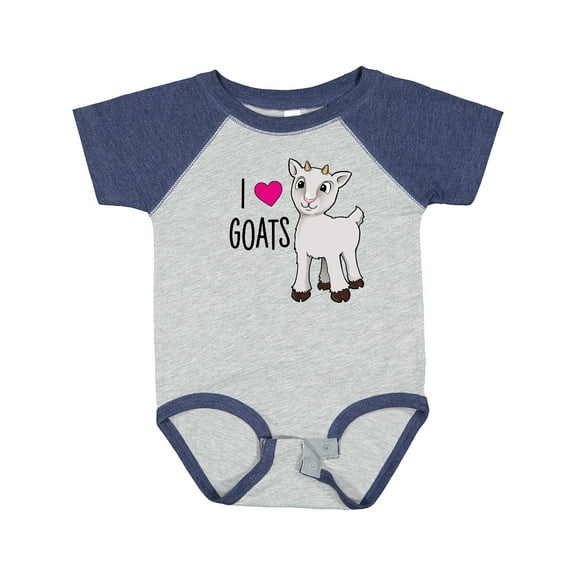 Inktastic I Love Goats Cute Goat Boys or Girls Baby Bodysuit