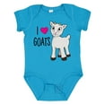 thumbnail image 1 of Inktastic I Love Goats Cute Goat Boys or Girls Baby Bodysuit, 1 of 5