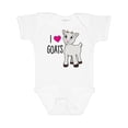 thumbnail image 1 of Inktastic I Love Goats Cute Goat Boys or Girls Baby Bodysuit, 1 of 5