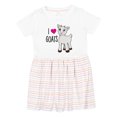 thumbnail image 1 of Inktastic I Love Goats Cute Goat Girls Toddler Dress, 1 of 5