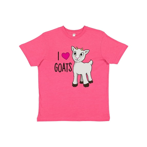 Inktastic I Love Goats- Cute Goat Youth T-Shirt