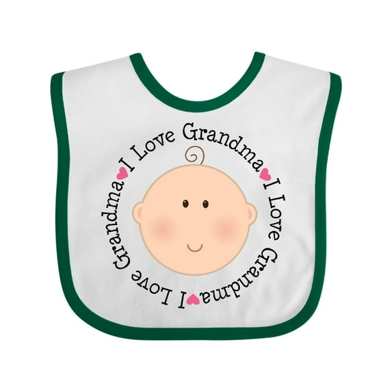 Inktastic I Love Grandma Baby Shower Boys or Girls Baby Bib