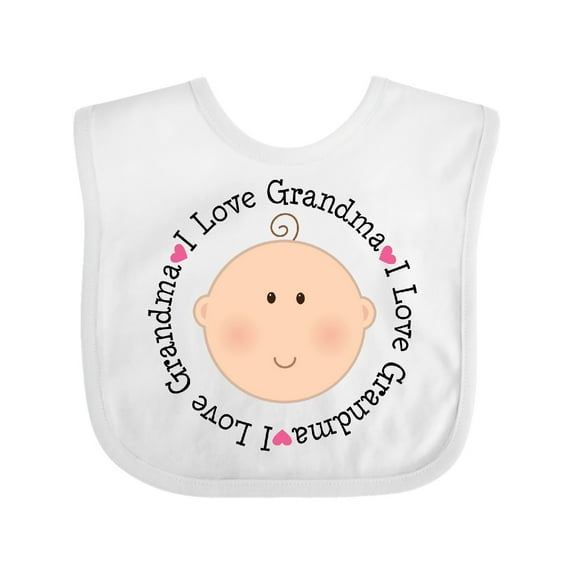 Inktastic I Love Grandma Baby Shower Boys or Girls Baby Bib