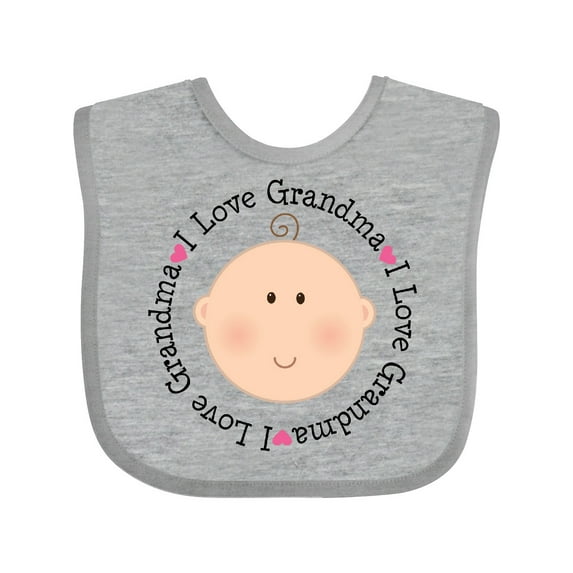 Inktastic I Love Grandma Baby Shower Boys or Girls Baby Bib
