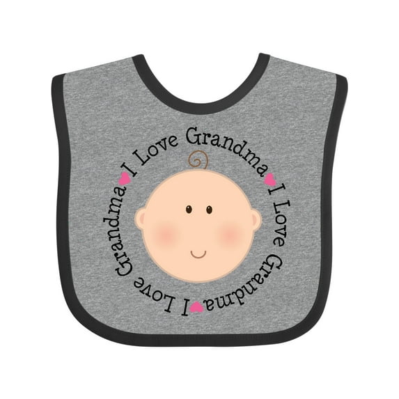 Inktastic I Love Grandma Baby Shower Boys or Girls Baby Bib