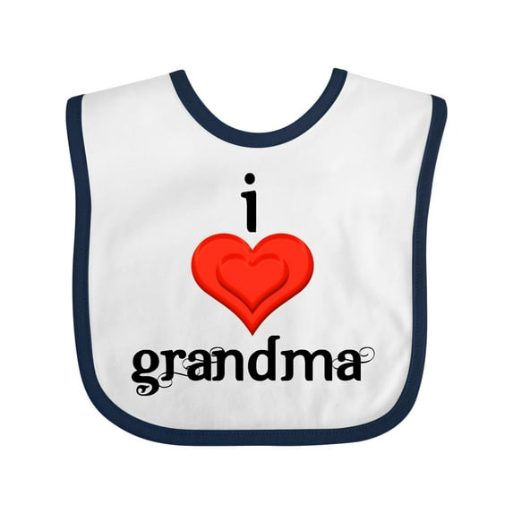 Inktastic I Love Grandma Boys or Girls Baby Bib