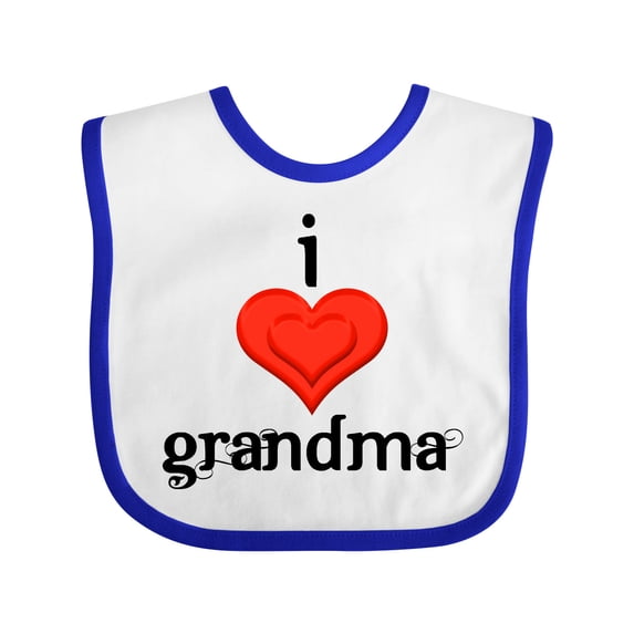 Inktastic I Love Grandma Boys or Girls Baby Bib