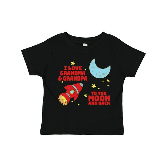 Inktastic I Love Grandma and Grandpa to the Moon and Back Boys or Girls Toddler T-Shirt