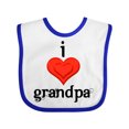 thumbnail image 1 of Inktastic I Love Grandpa Boys or Girls Baby Bib, 1 of 4