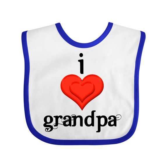 Inktastic I Love Grandpa Boys or Girls Baby Bib