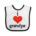 thumbnail image 1 of Inktastic I Love Grandpa Boys or Girls Baby Bib, 1 of 4