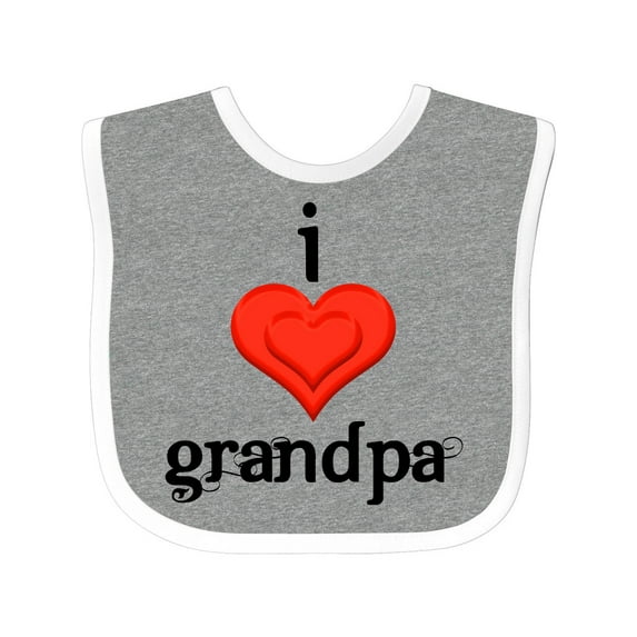 Inktastic I Love Grandpa Boys or Girls Baby Bib
